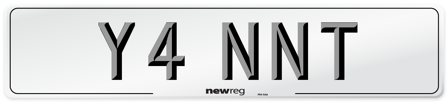 Y4 NNT Number Plate from New Reg